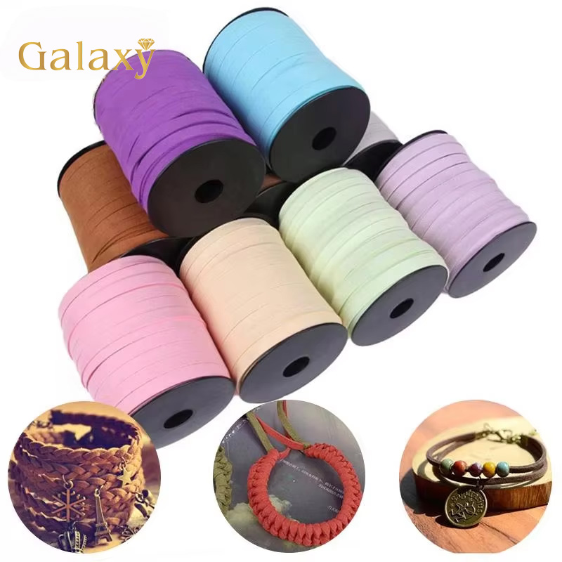 Leather Belt Braided - 10mm 45m/Roll Korean Flat Faux Suede