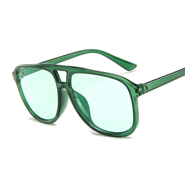 Men'S Fashion Glasses - Woman Green Oversized Pilot Sunglasses Man