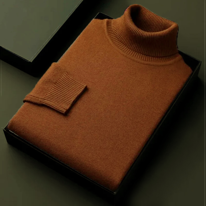 Autumn Mens High Quality Knitt - Turtleneck Sweater Men ulasan dan harga