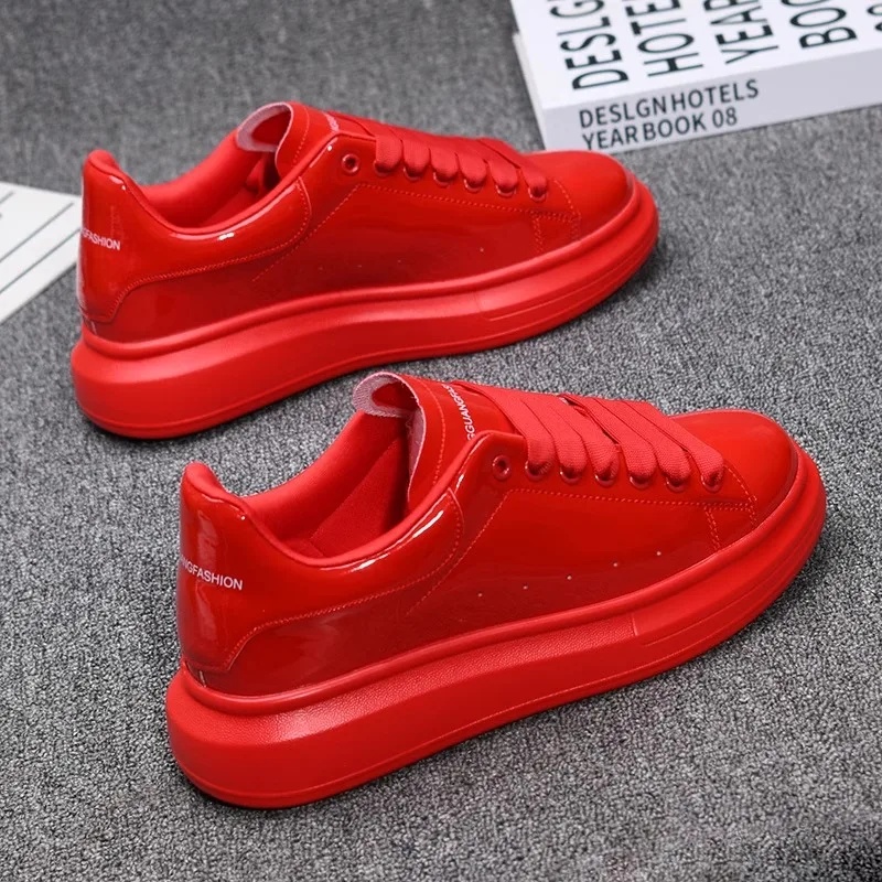 2025 Lacquered White Casual Sh - Casual Sneakers Men ulasan dan harga