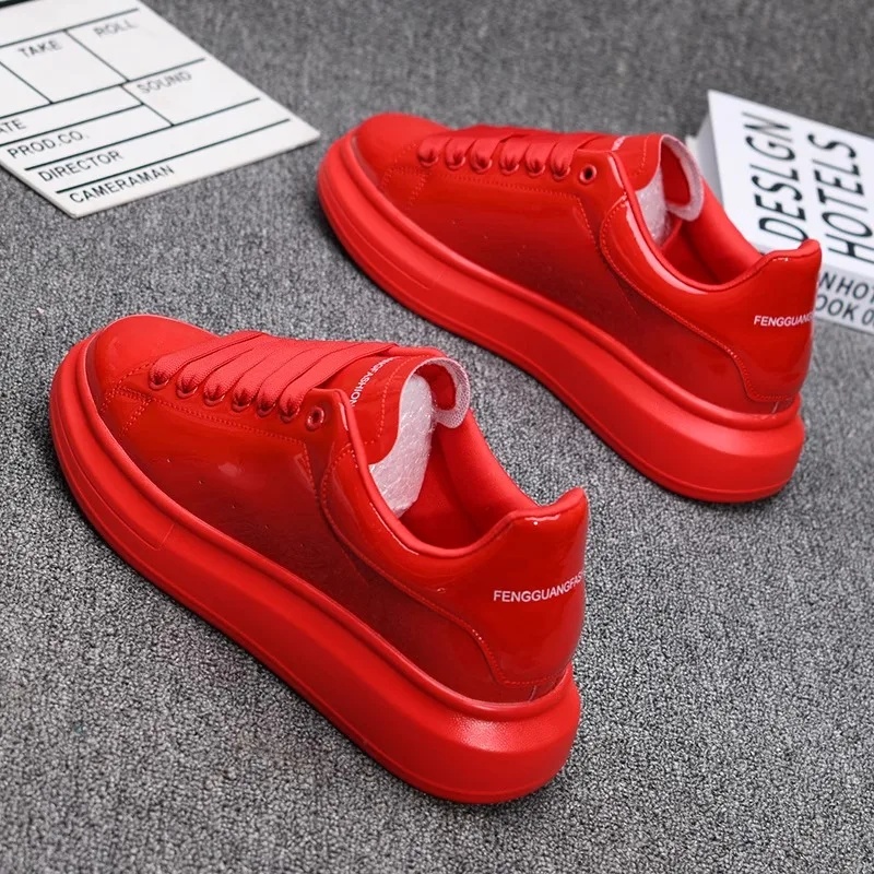 2025 Lacquered White Casual Sh - Casual Sneakers Men ulasan dan harga