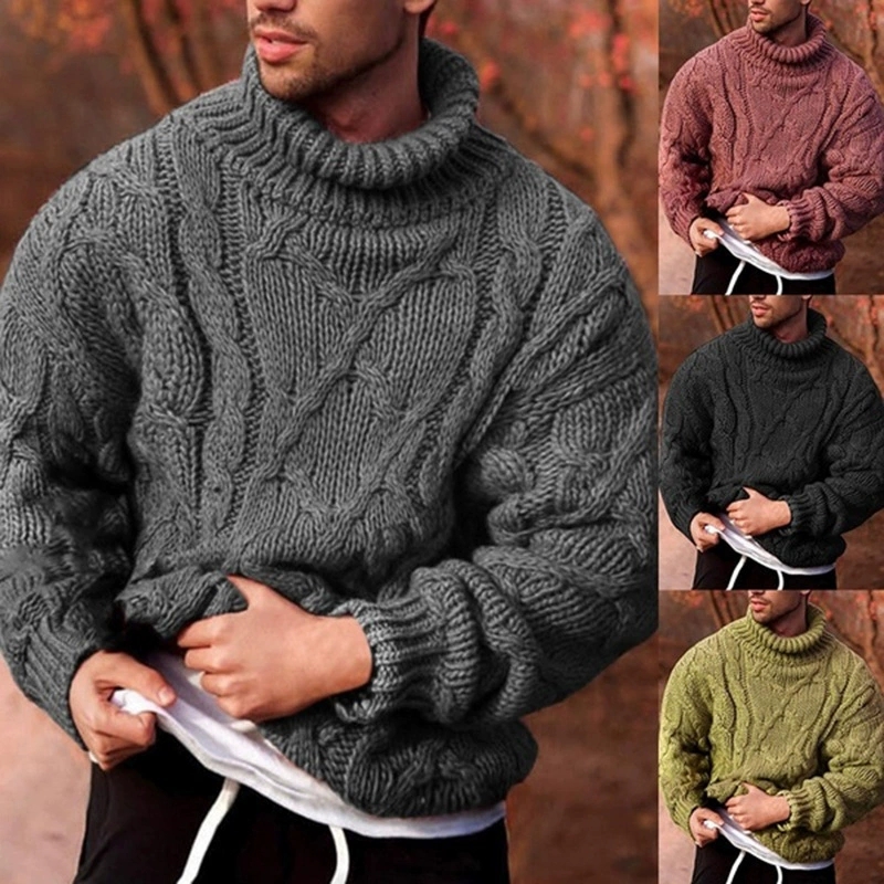 Autumn and winter European and - Turtleneck Sweater Men ulasan dan harga