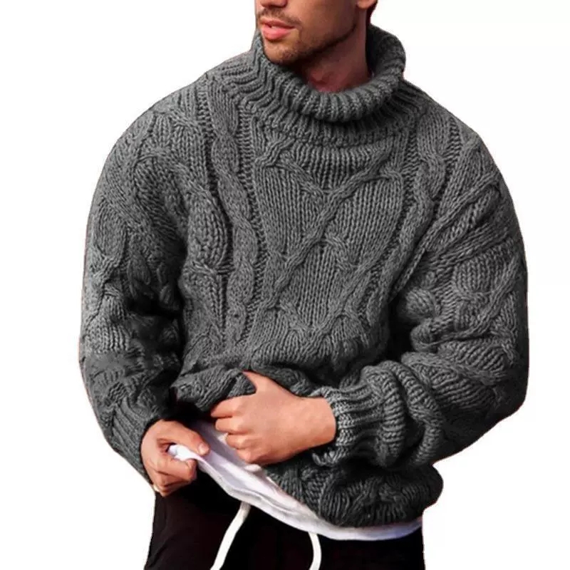Autumn and winter European and - Turtleneck Sweater Men ulasan dan harga