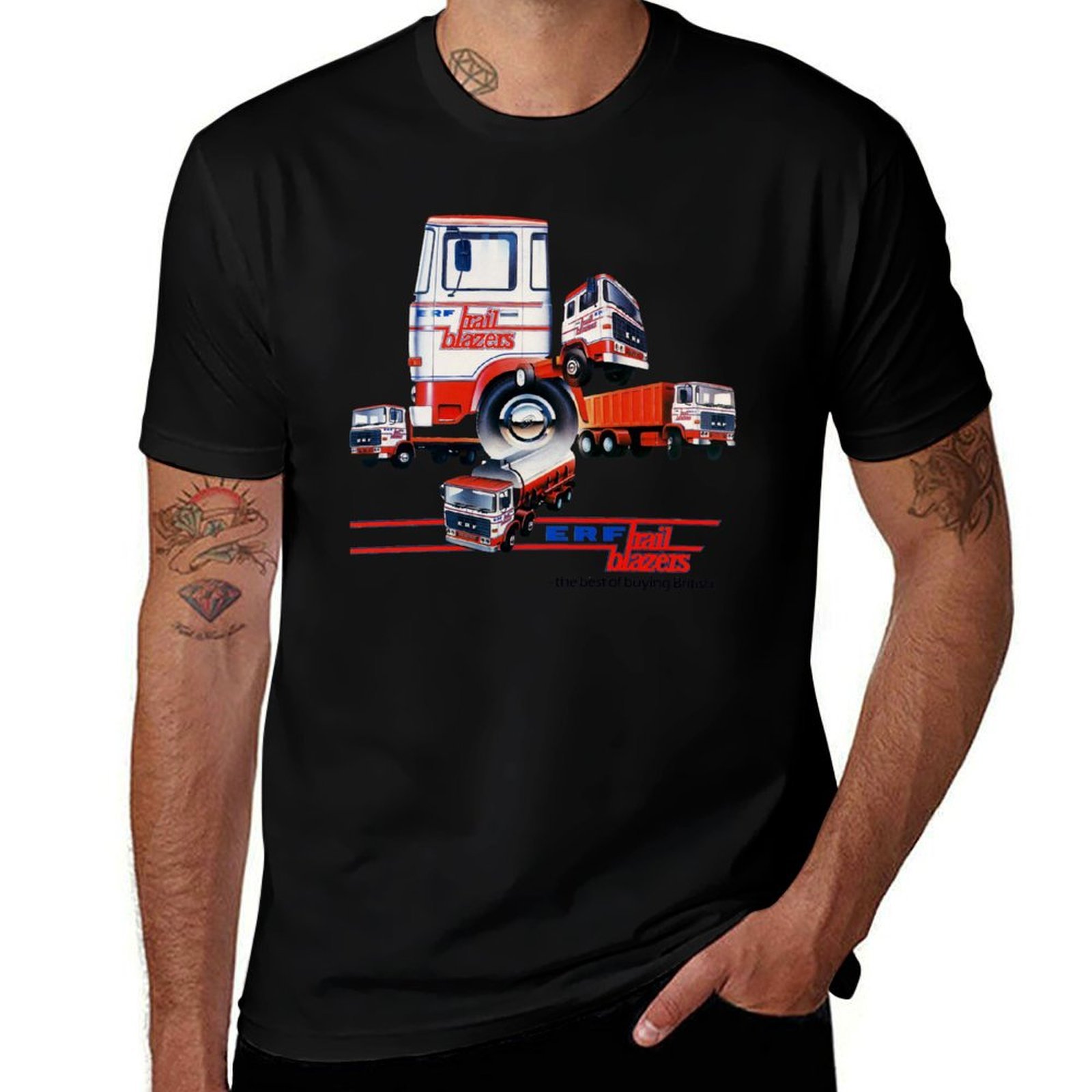 ERF TRUCKS - 1980s ADVERT T-Sh - Mens Fashion In 1980S ulasan dan harga