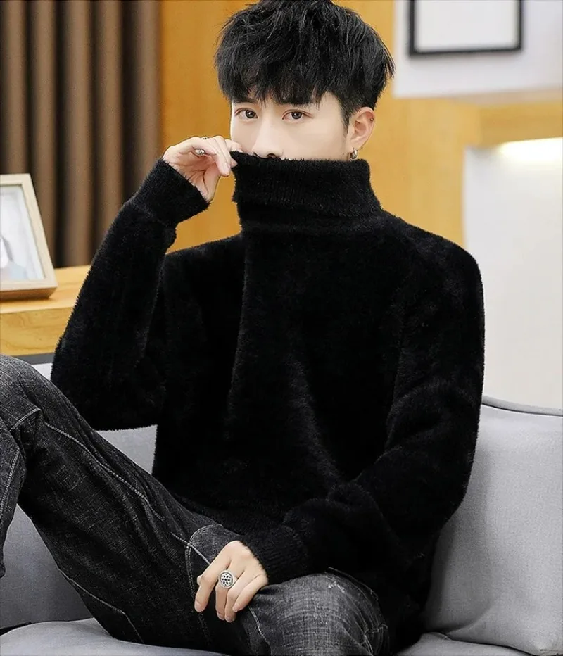 White Pullover Turtleneck Men  - Turtleneck Sweater Men ulasan dan harga