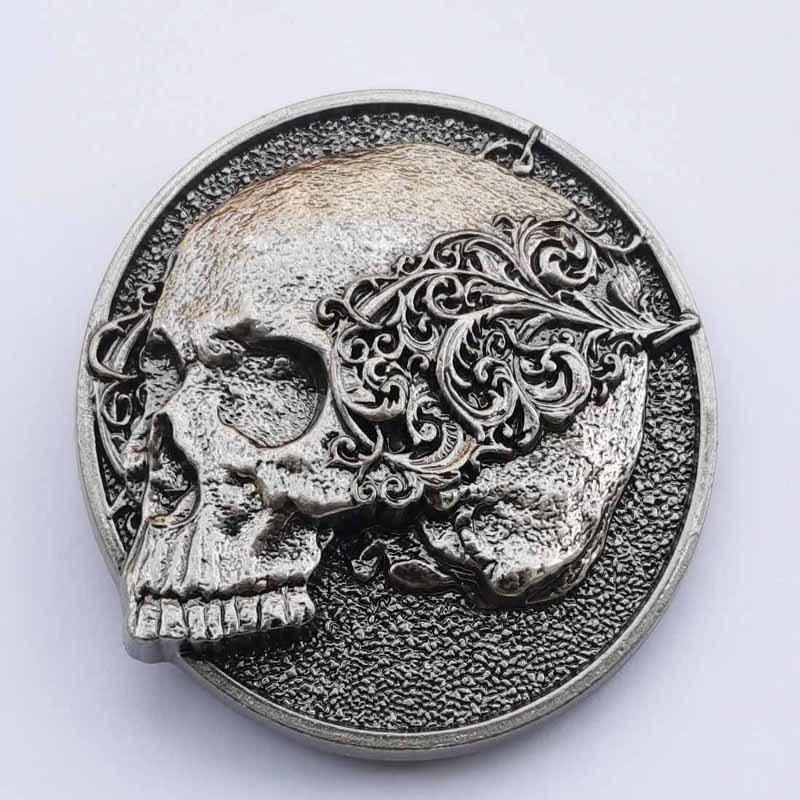 Classic Skull Series Zinc Allo - Leather Belt Braided ulasan dan harga
