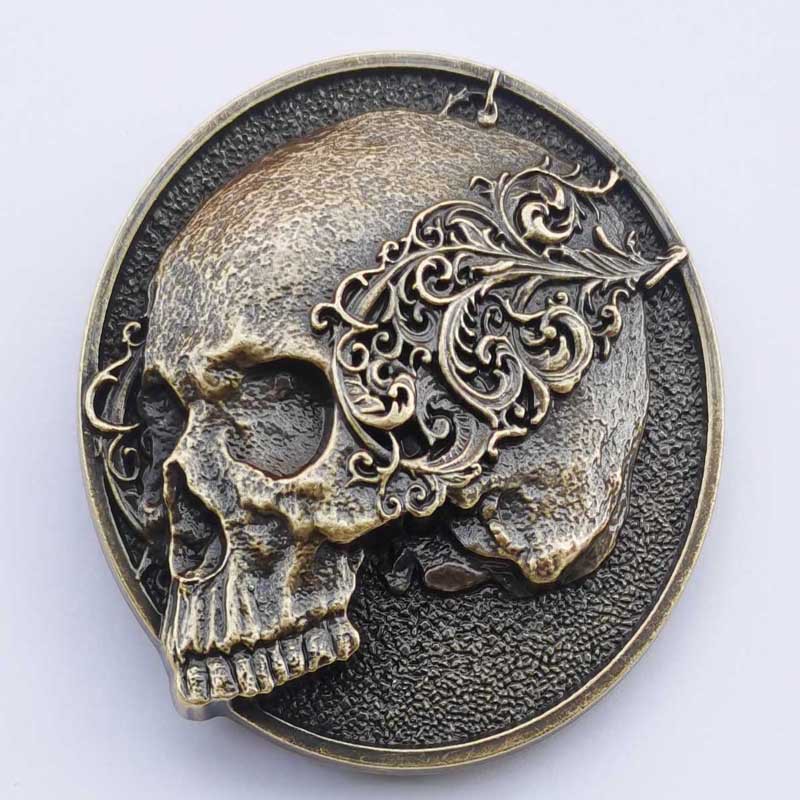 Classic Skull Series Zinc Allo - Leather Belt Braided ulasan dan harga