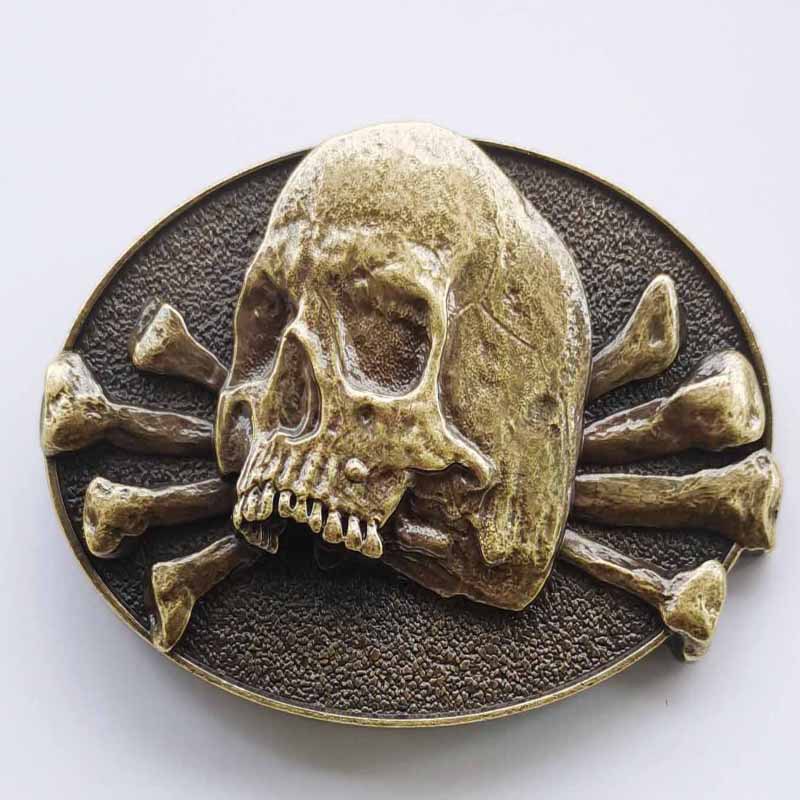 Classic Skull Series Zinc Allo - Leather Belt Braided ulasan dan harga