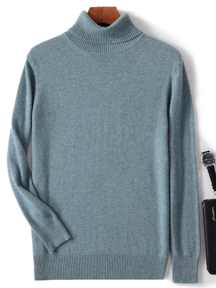 Autumn Winter Men Wool Turtlen - Turtleneck Sweater Men ulasan dan harga