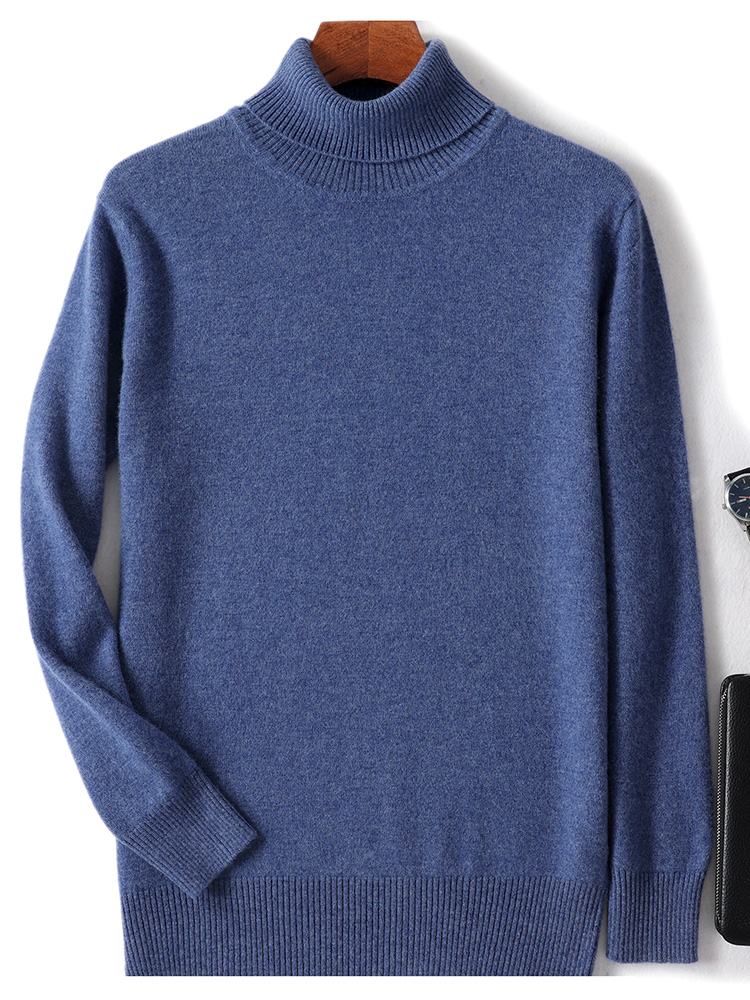 Autumn Winter Men Wool Turtlen - Turtleneck Sweater Men ulasan dan harga