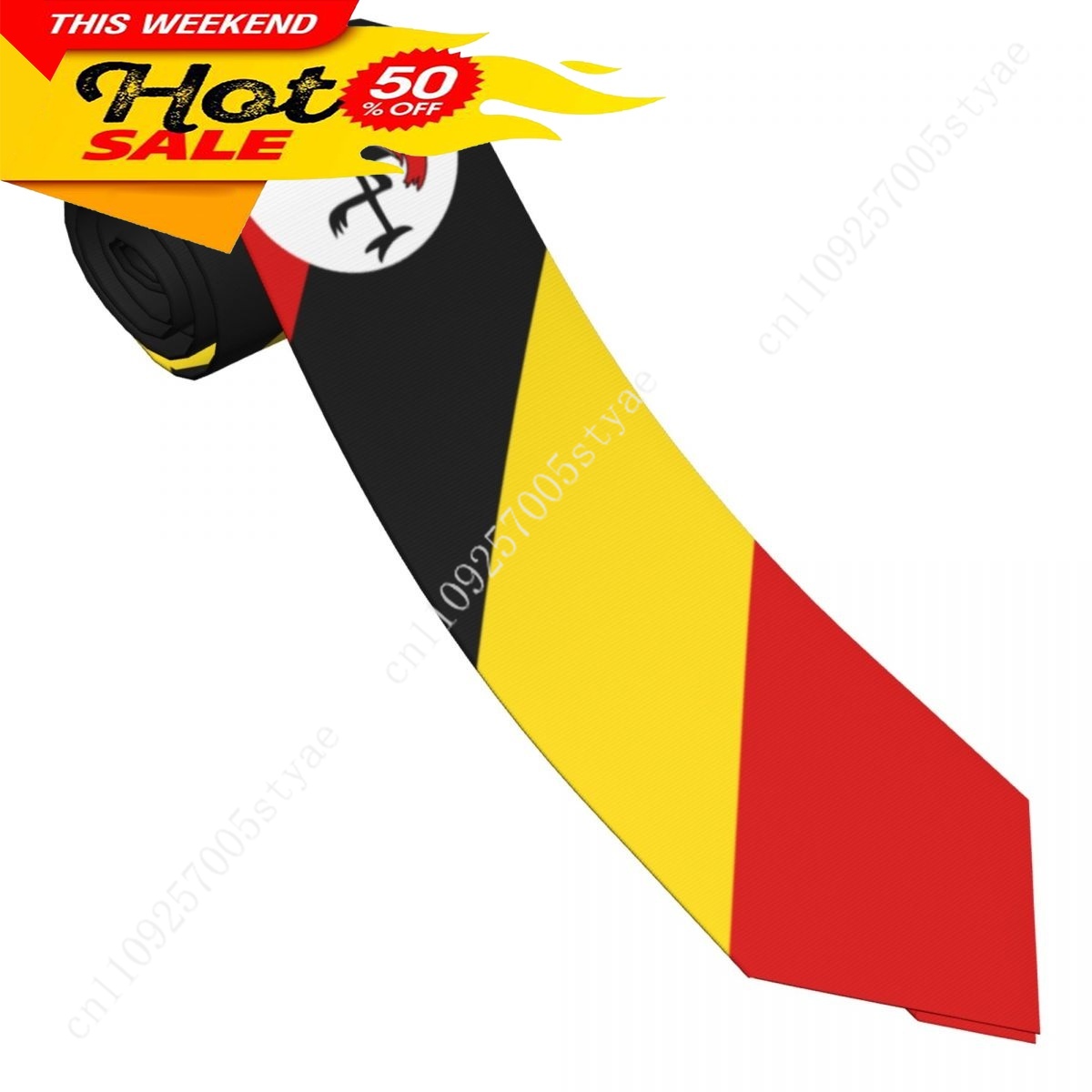 Uganda Flag Tie Emblem Necktie - Men Fashion Uganda ulasan dan harga