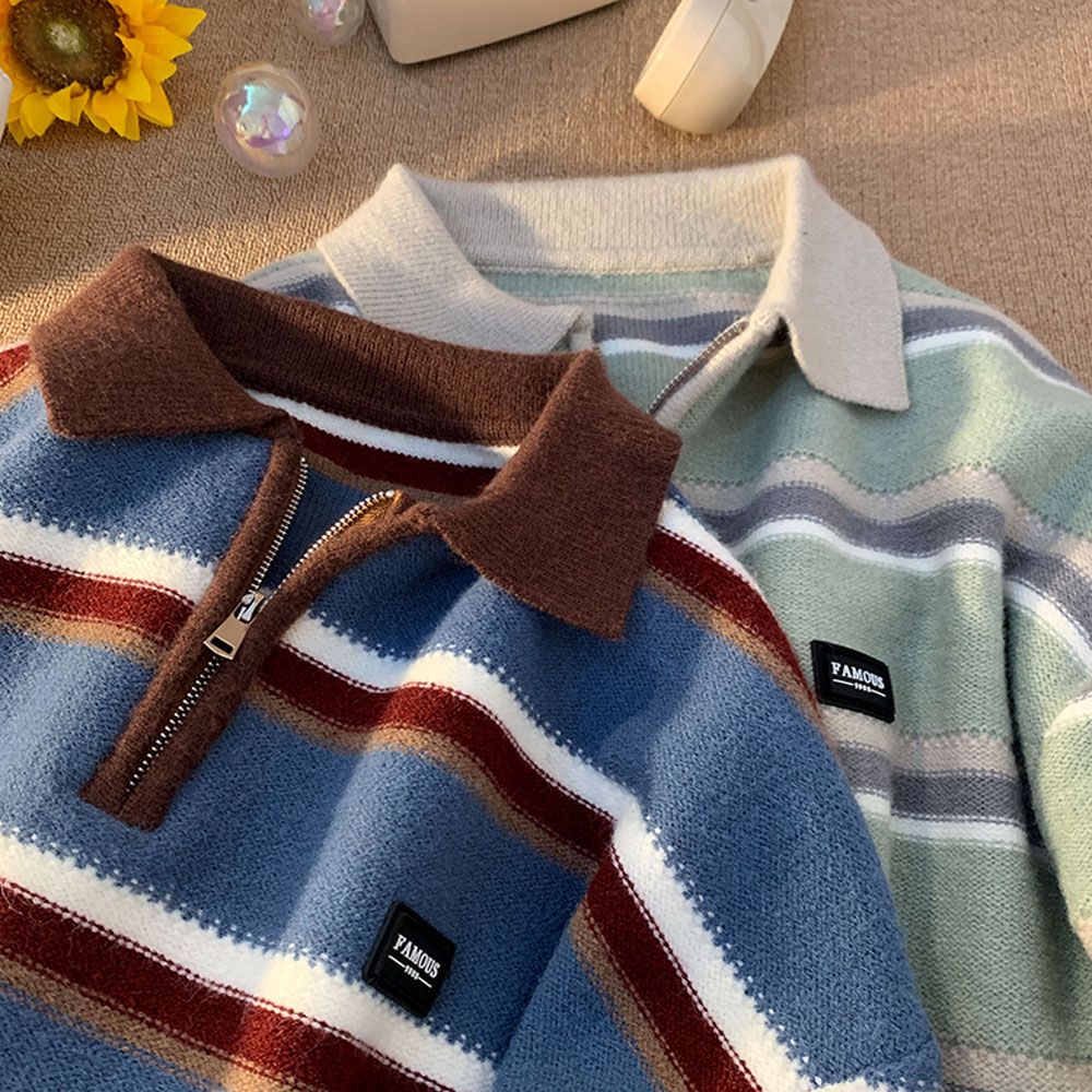 Japan Men's Y2K Knitted Warm P - Turtleneck Sweater Men ulasan dan harga