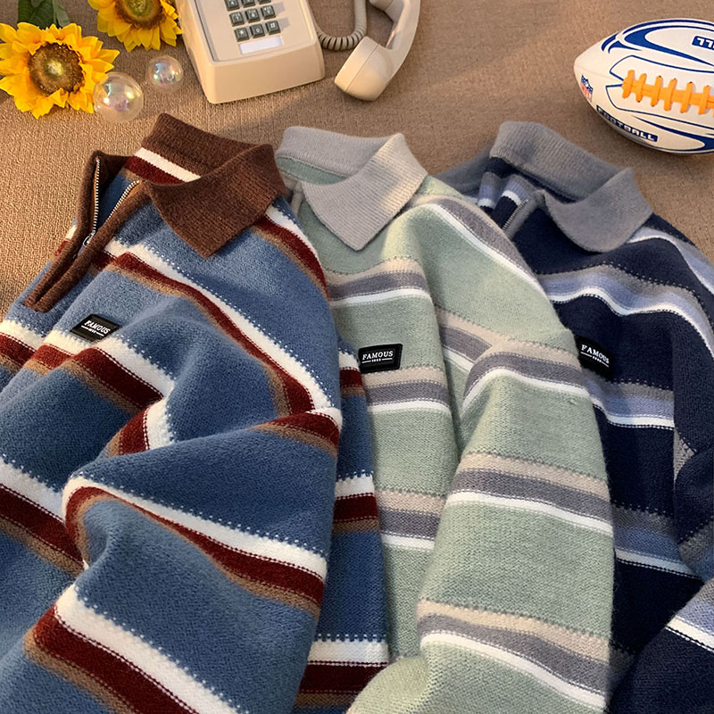 Japan Men's Y2K Knitted Warm P - Turtleneck Sweater Men ulasan dan harga