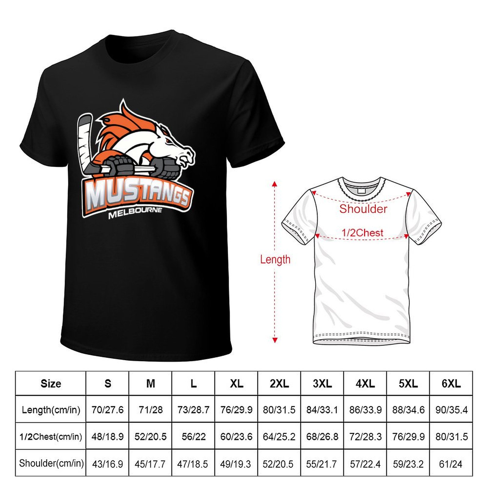 Melbourne Mustangs Classic Whi - Mens Fashion Melbourne ulasan dan harga