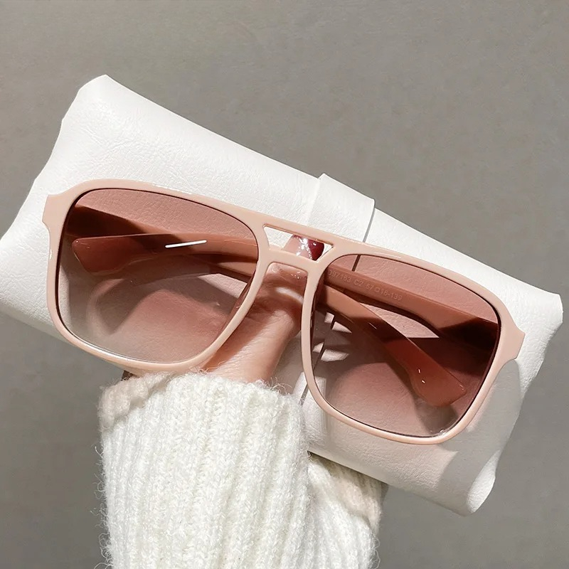 Square Double Bridges Sunglass - Men'S Fashion Glasses ulasan dan harga