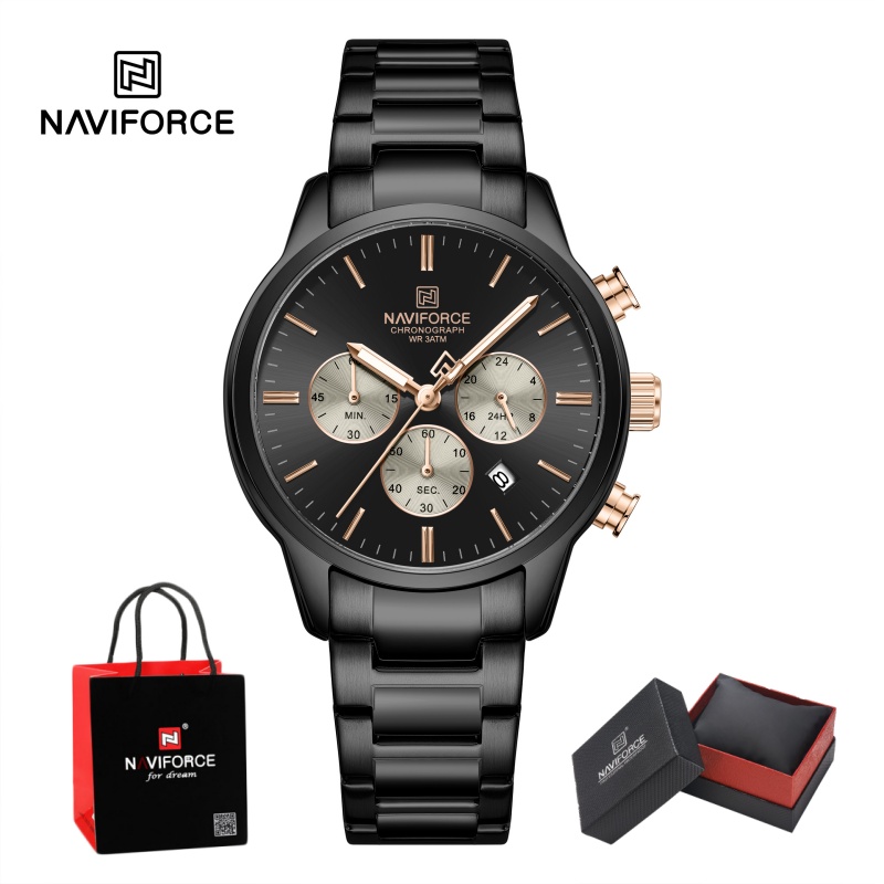 NAVIFORCE Men Quartz Chronogra - Men'S Fashion Box ulasan dan harga