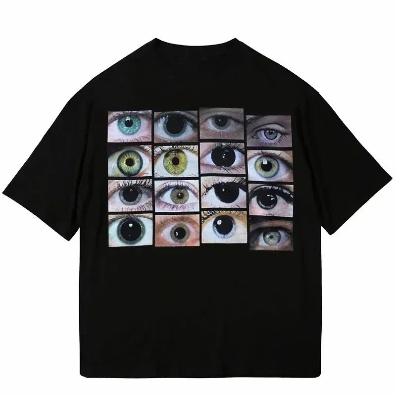Eyes Printed Harajuku Y2K T-sh - Mens Fashion Dress Shirts ulasan dan harga