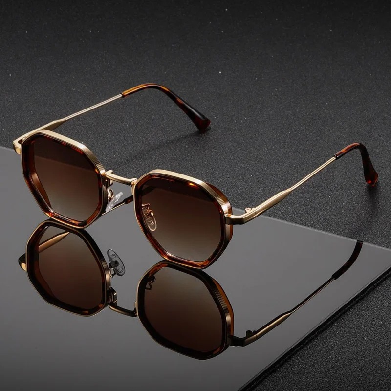 1 Pair Unisex Round Metal Fash - Men'S Fashion Old Money ulasan dan harga