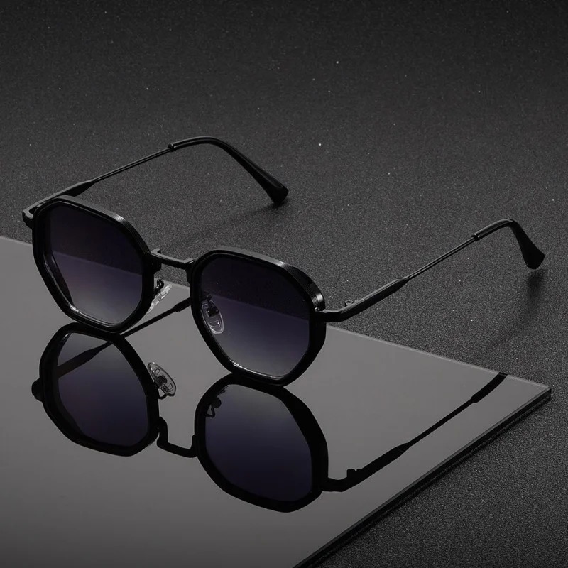 1 Pair Unisex Round Metal Fash - Men'S Fashion Old Money ulasan dan harga
