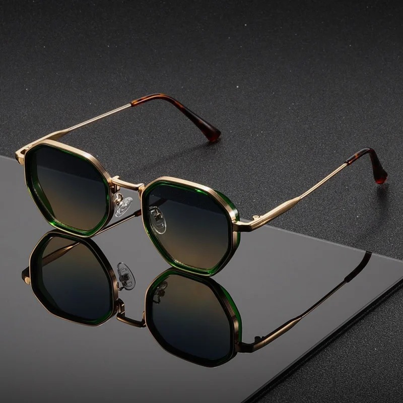 1 Pair Unisex Round Metal Fash - Men'S Fashion Old Money ulasan dan harga