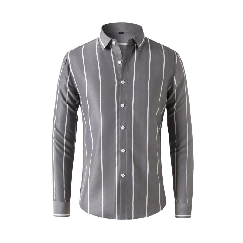 Men's Striped Dress Shirt Long - Mens Fashion Dress Shirts ulasan dan harga