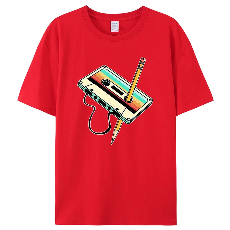 Retro 1980s Tape Pencil Graphi - Mens Fashion In 1980S ulasan dan harga
