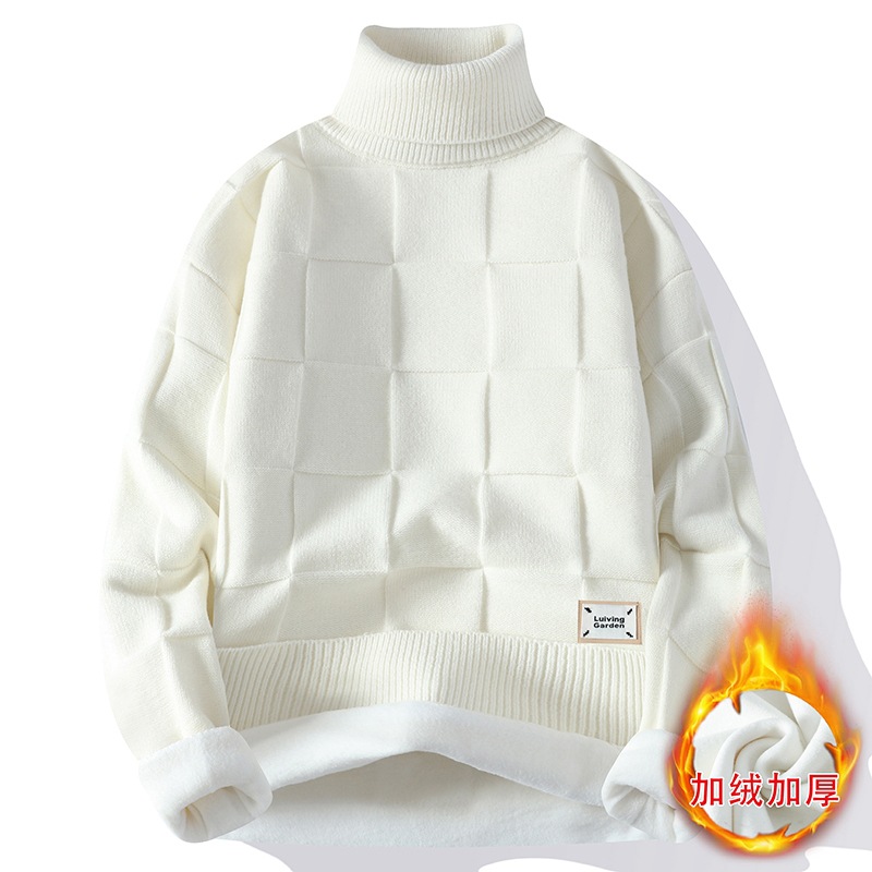 New Winter Men Fleece Warm Tur - Turtleneck Sweater Men ulasan dan harga
