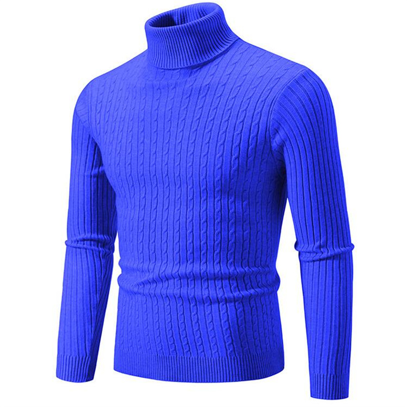 2025 New Men Solid Colour Turt - Turtleneck Sweater Men ulasan dan harga