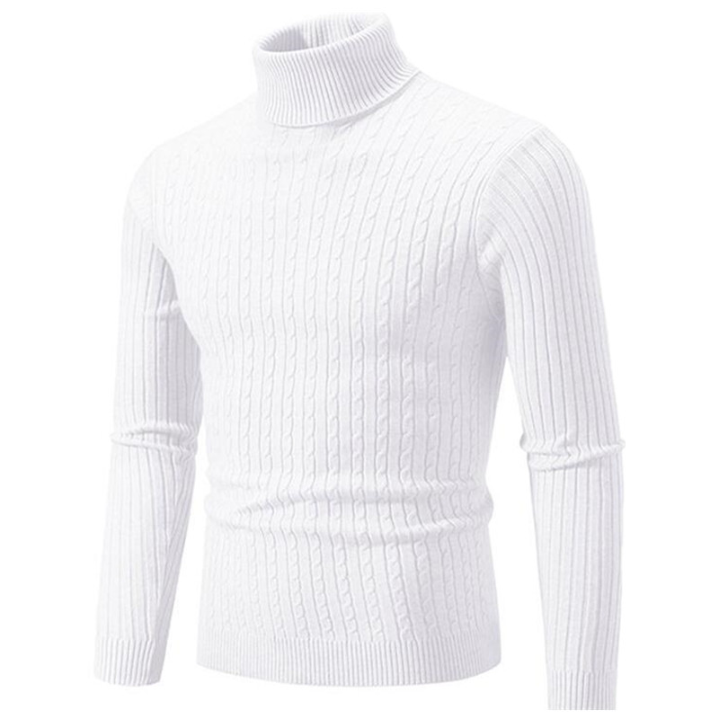 2025 New Men Solid Colour Turt - Turtleneck Sweater Men ulasan dan harga