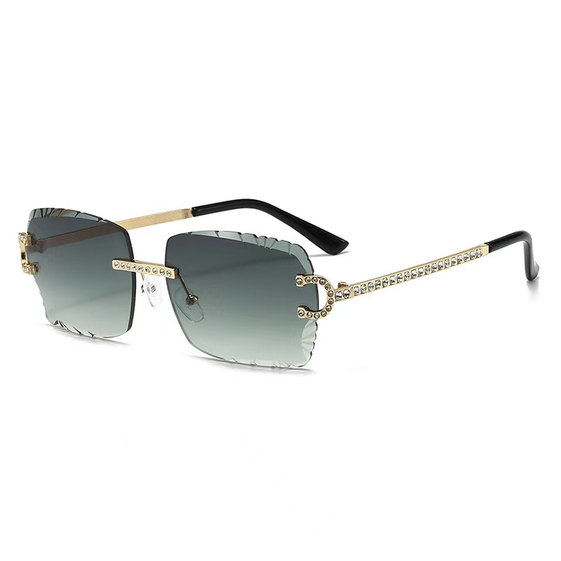 Fashion Rimless Square Sunglas - Men'S Fashion Old Money ulasan dan harga