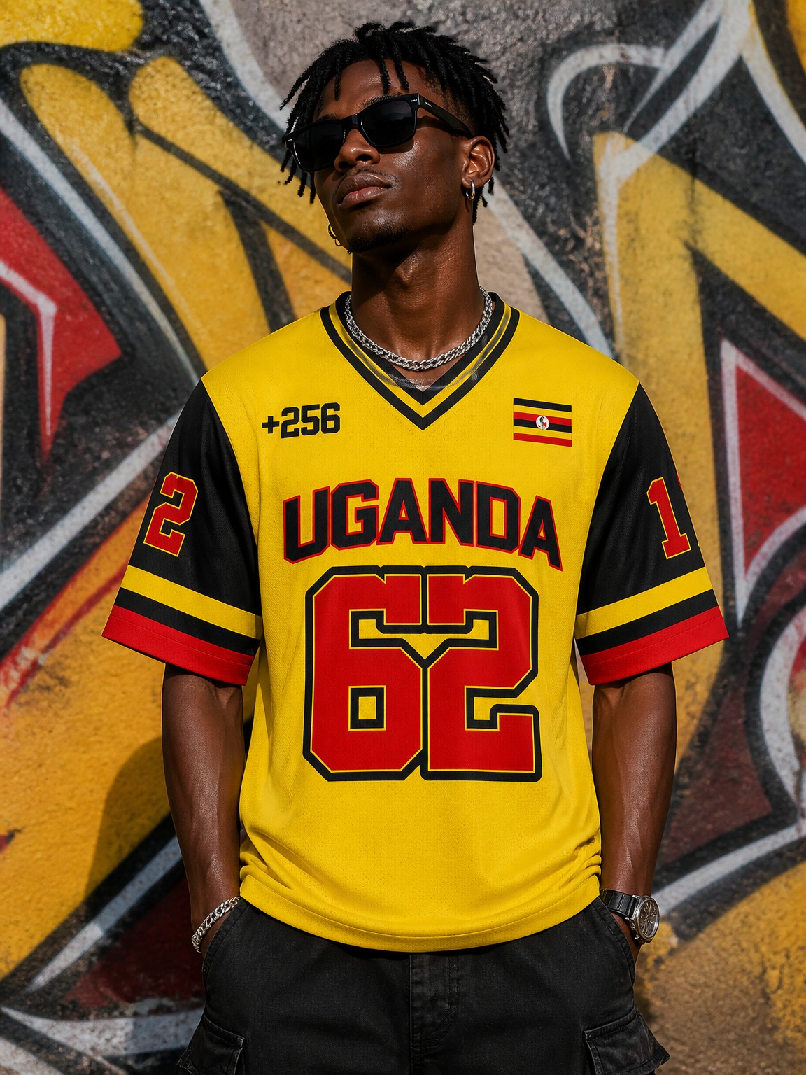 Uganda Satin V-Neck T-Shirt, M - Men Fashion Uganda ulasan dan harga