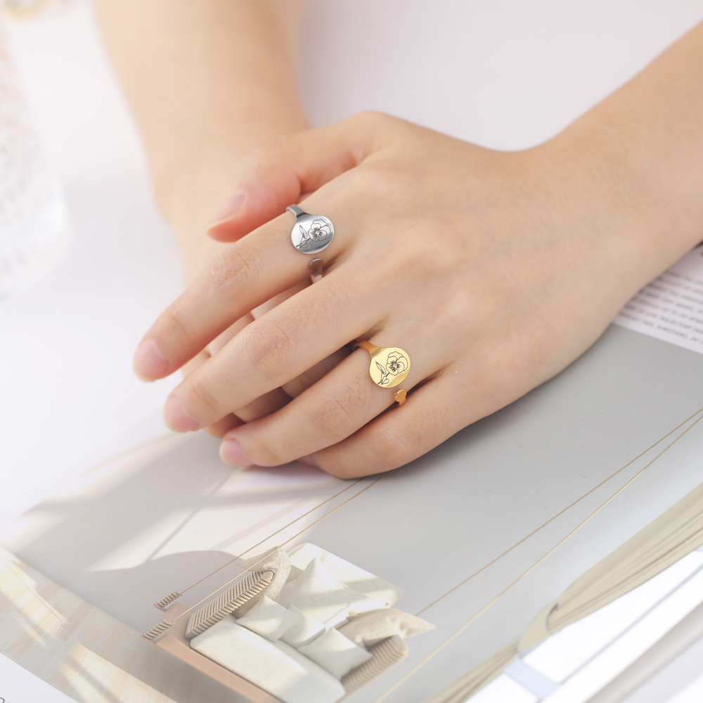 Unift Month Flower Ring Stainl - Men'S Fashion Today ulasan dan harga