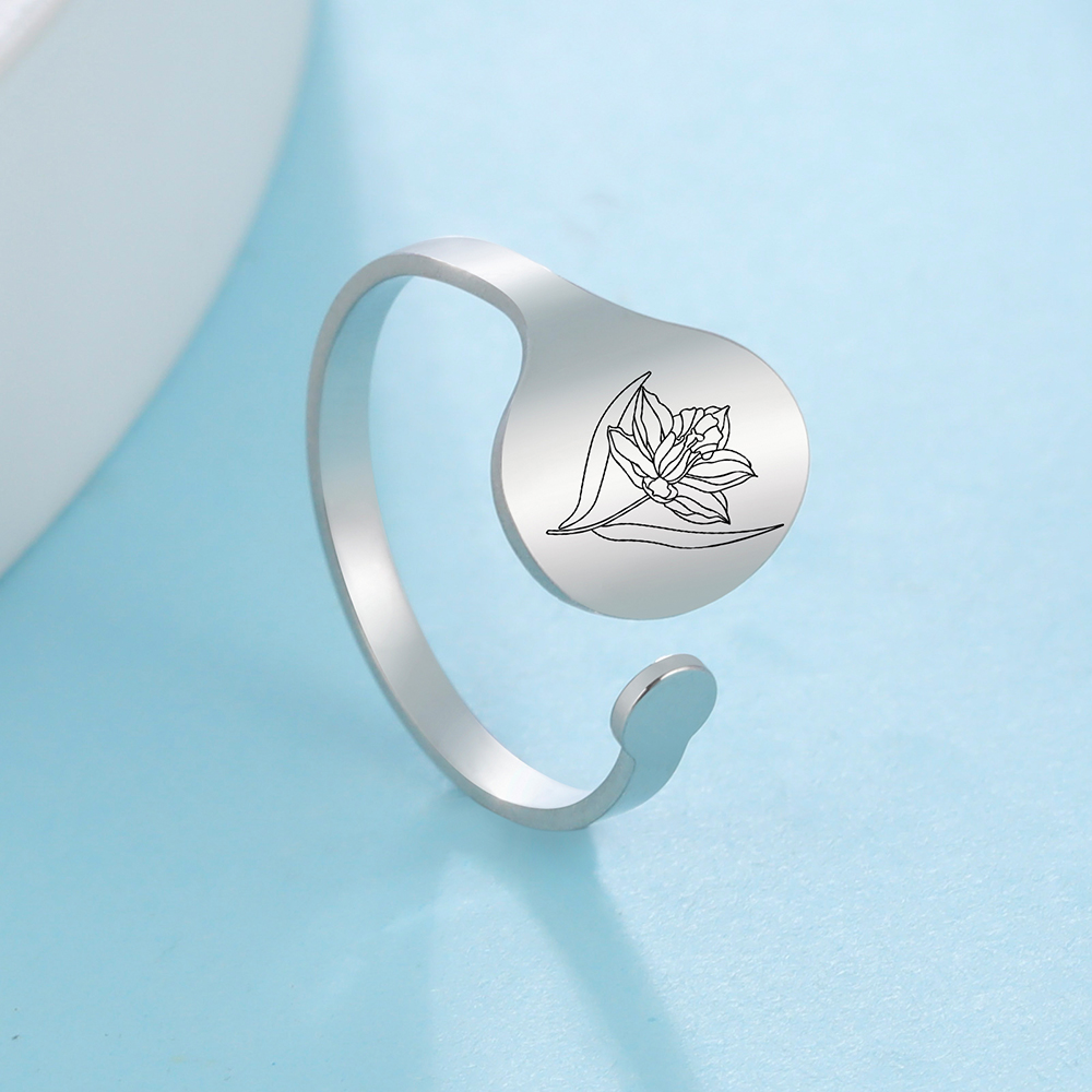 Unift Month Flower Ring Stainl - Men'S Fashion Today ulasan dan harga