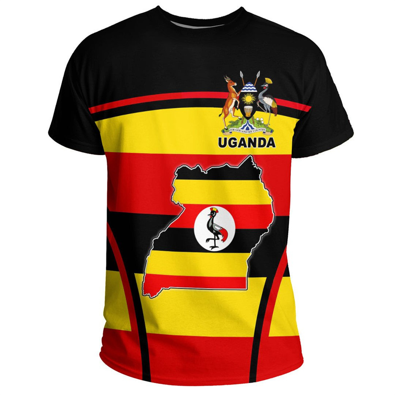 Fashion 3D Printed Uganda T Sh - Men Fashion Uganda ulasan dan harga
