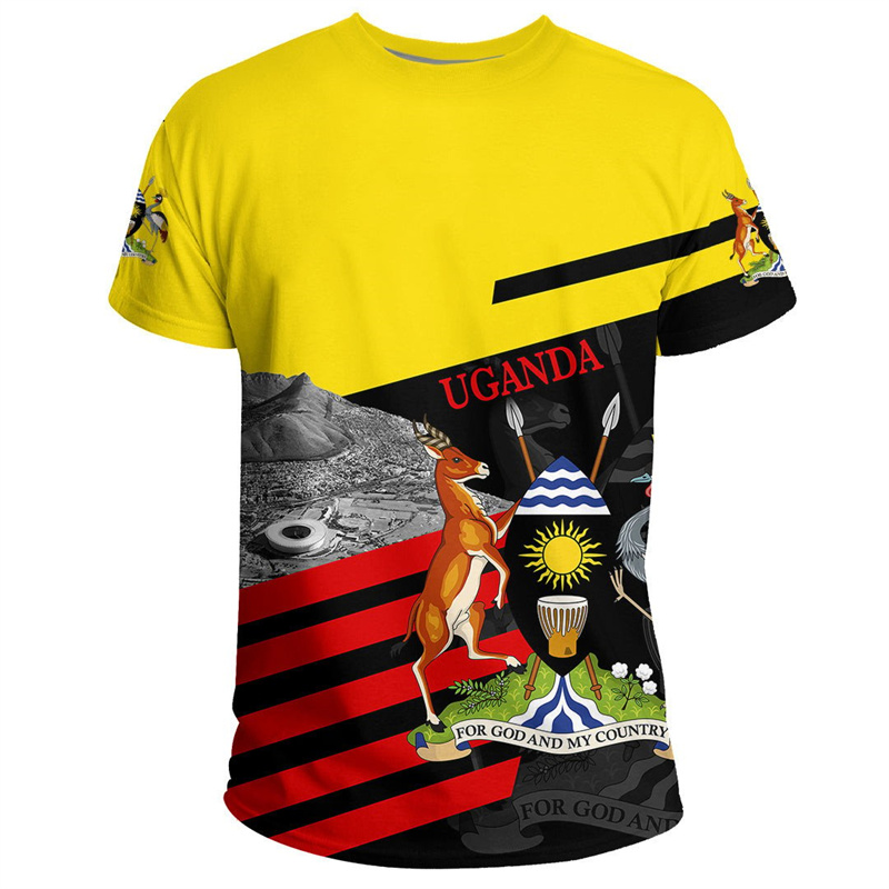 Fashion 3D Printed Uganda T Sh - Men Fashion Uganda ulasan dan harga