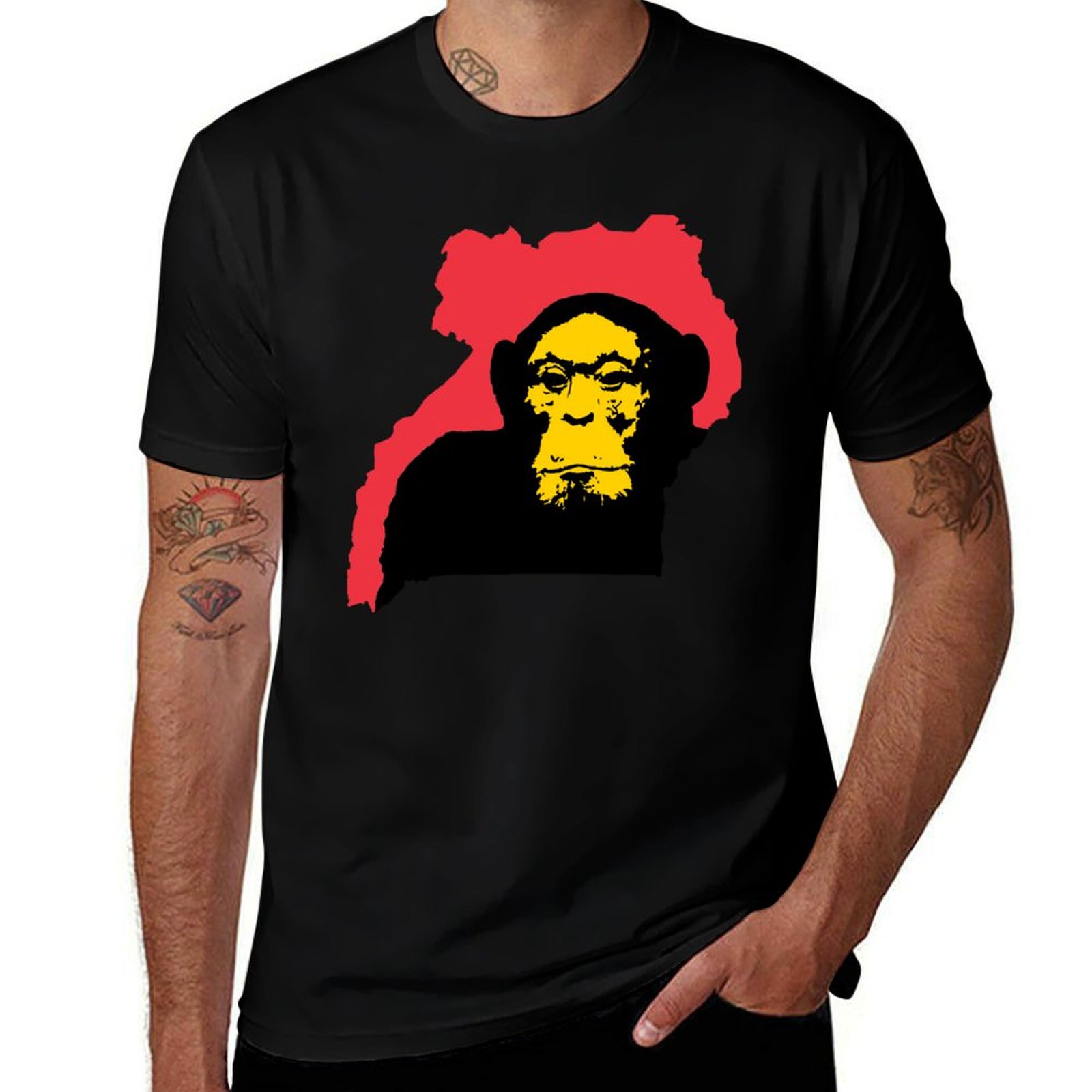 Uganda Chimpanzee T-Shirt Fash - Men Fashion Uganda ulasan dan harga