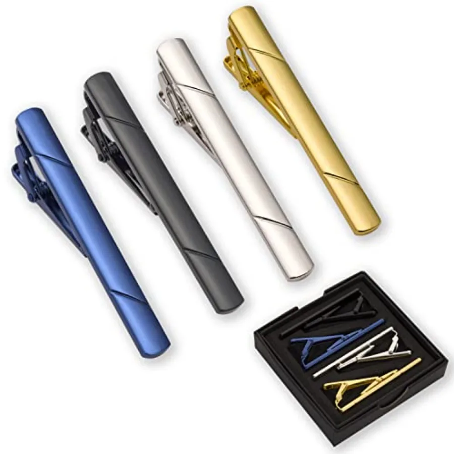 4Pcs Tie Clips For Men Tie Bar - Men'S Fashion Box ulasan dan harga