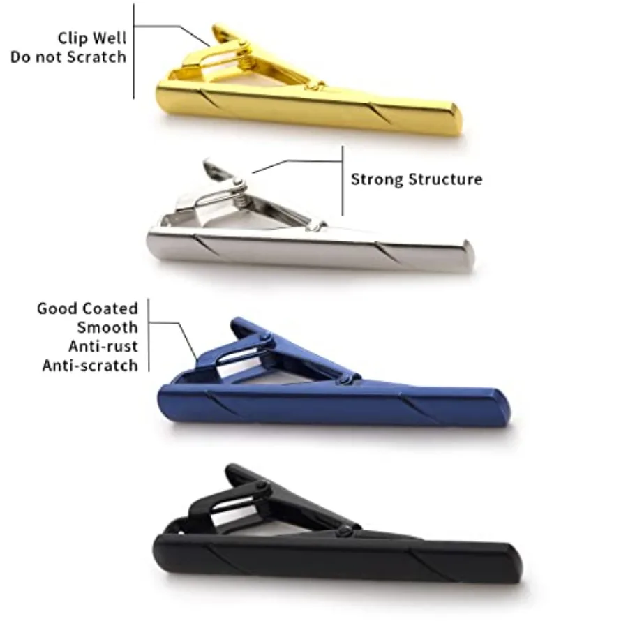 4Pcs Tie Clips For Men Tie Bar - Men'S Fashion Box ulasan dan harga