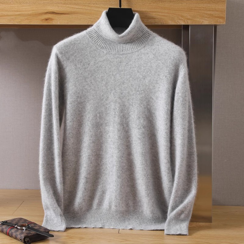 Men's 100% pure Mink velvet Ca - Turtleneck Sweater Men ulasan dan harga