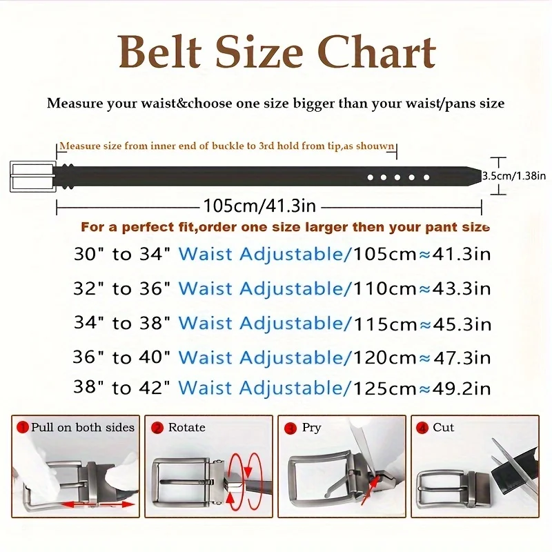 1pc Men's Business Genuine Lea - Leather Belt Braided ulasan dan harga