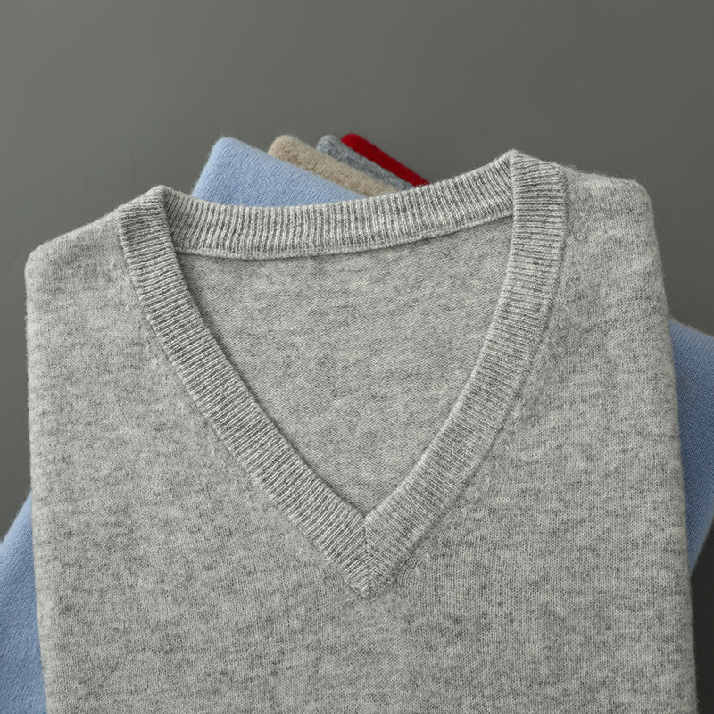 Men Cashmere Pullover V-Neck S - Turtleneck Sweater Men ulasan dan harga