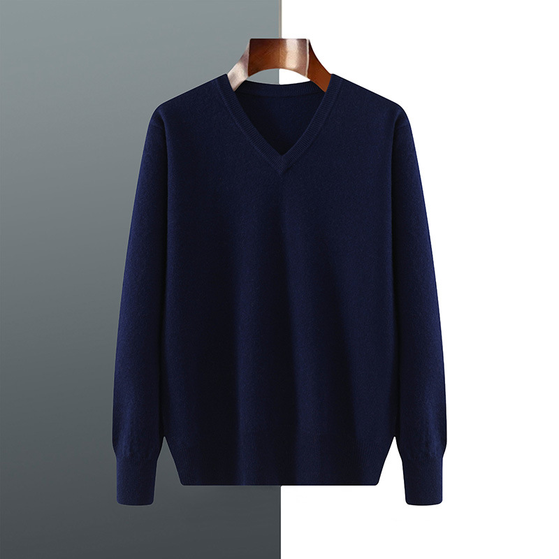Men Cashmere Pullover V-Neck S - Turtleneck Sweater Men ulasan dan harga