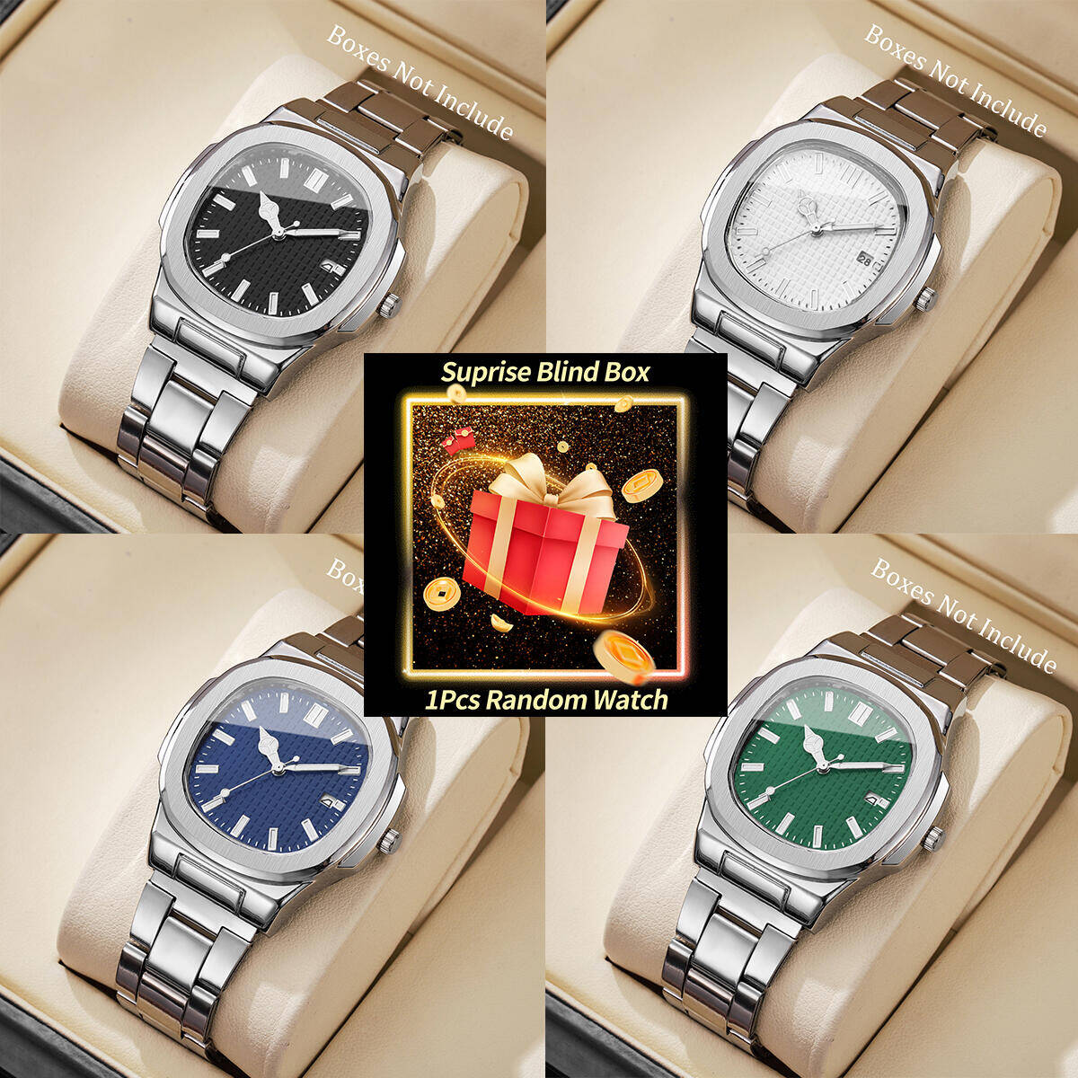 1PC Surprise Mystery Watch Bli - Men'S Fashion Box ulasan dan harga