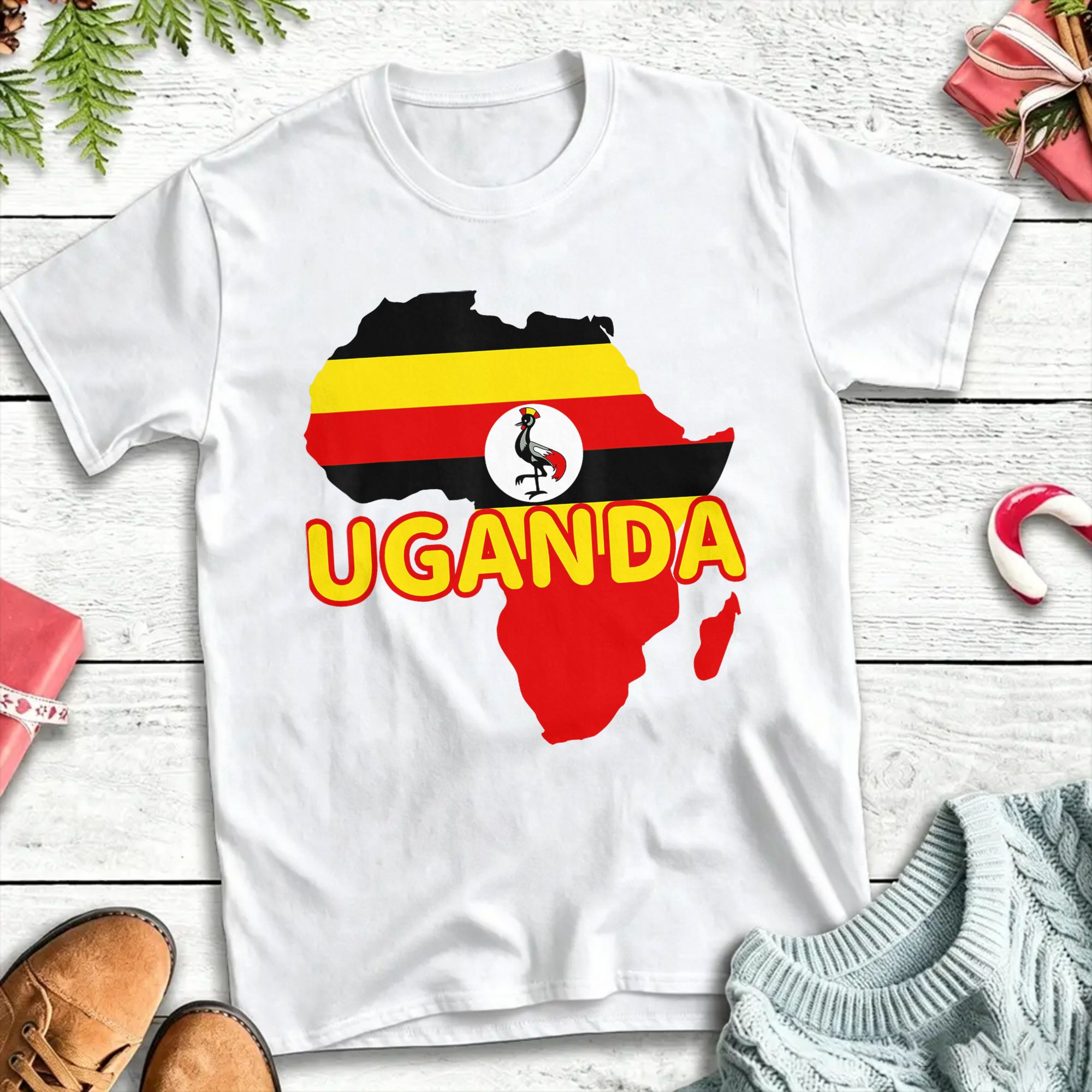 Uganda Ugandan Pride Flag Map  - Men Fashion Uganda ulasan dan harga